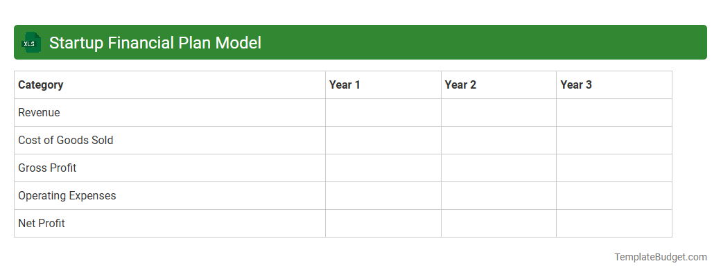 Startup Financial Plan Model