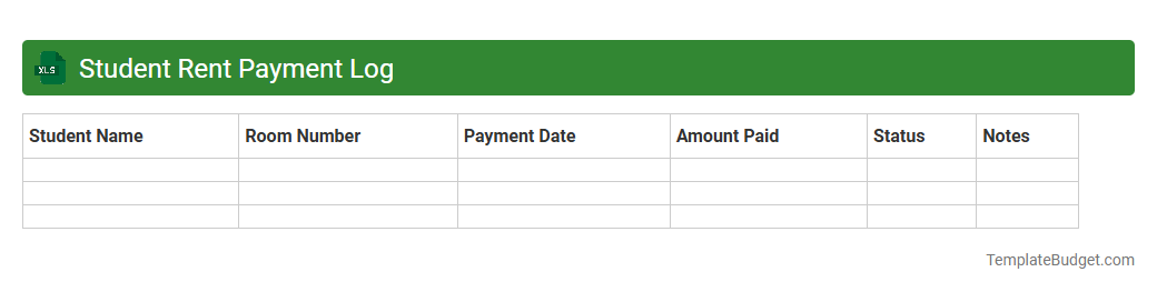 Student Rent Payment Log