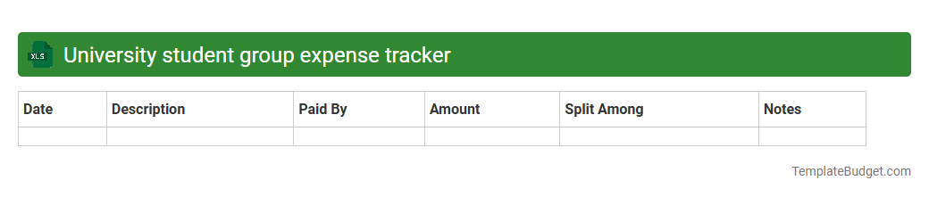 University student group expense tracker