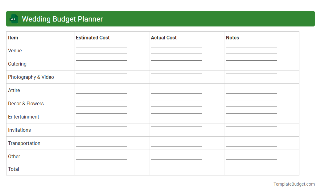 Wedding Budget Planner