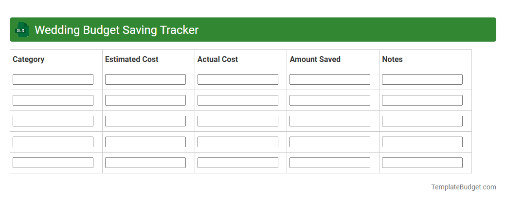 Wedding Budget Saving Tracker