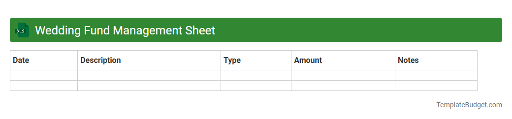 Wedding Fund Management Sheet