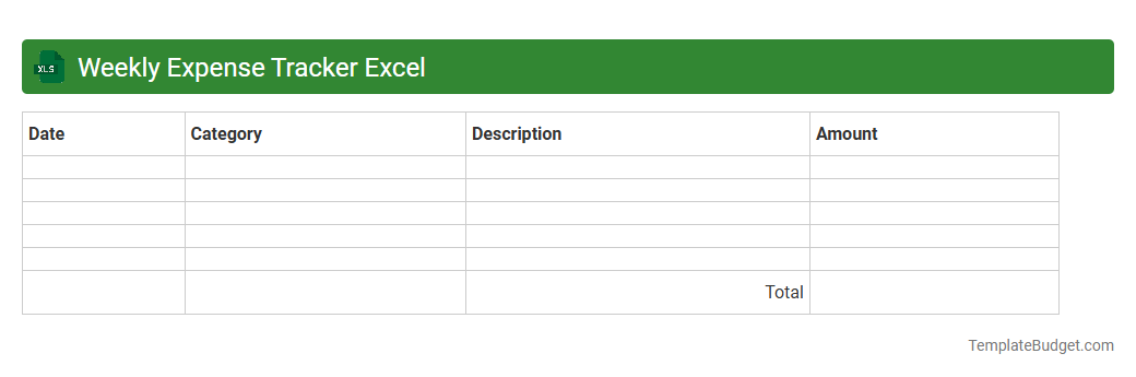 Weekly Expense Tracker Excel