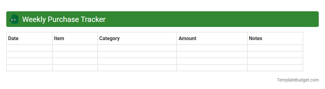Weekly Purchase Tracker