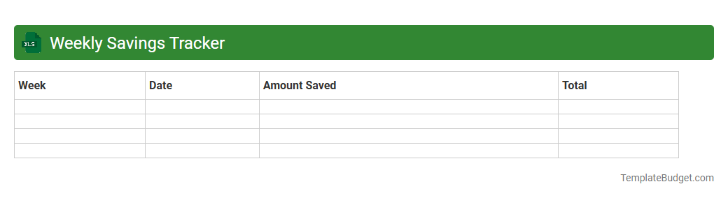 Weekly Savings Tracker