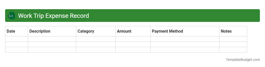 Work Trip Expense Record