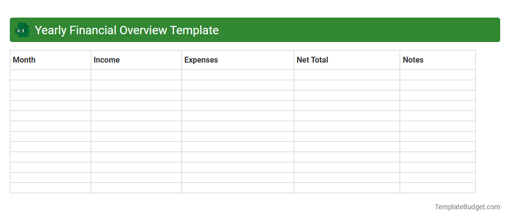 Yearly Financial Overview Template