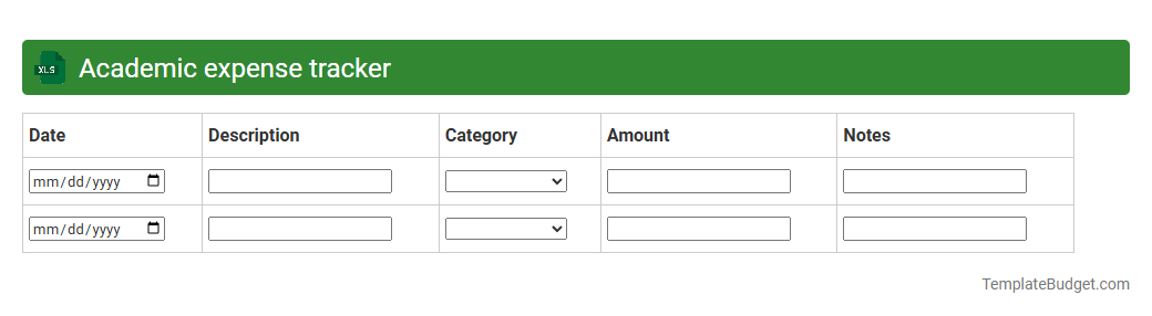 Academic expense tracker