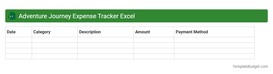 Adventure Journey Expense Tracker Excel