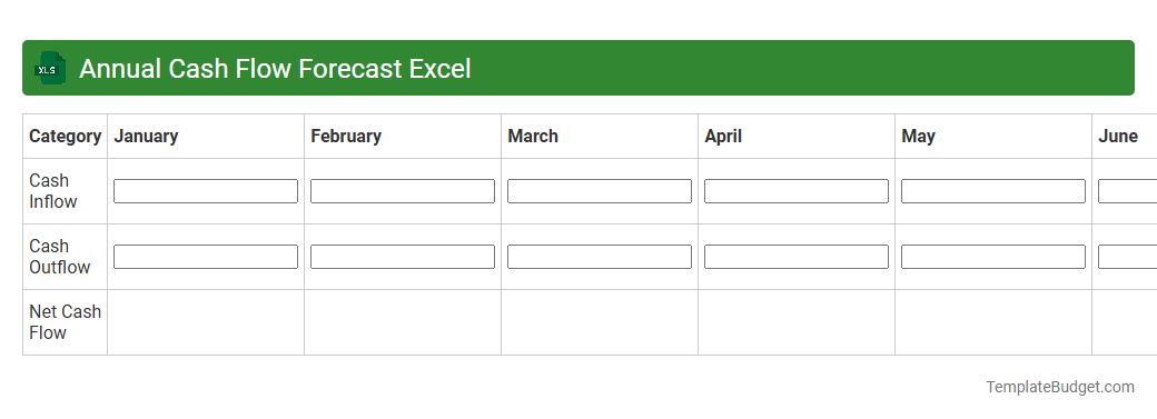 Annual Cash Flow Forecast Excel