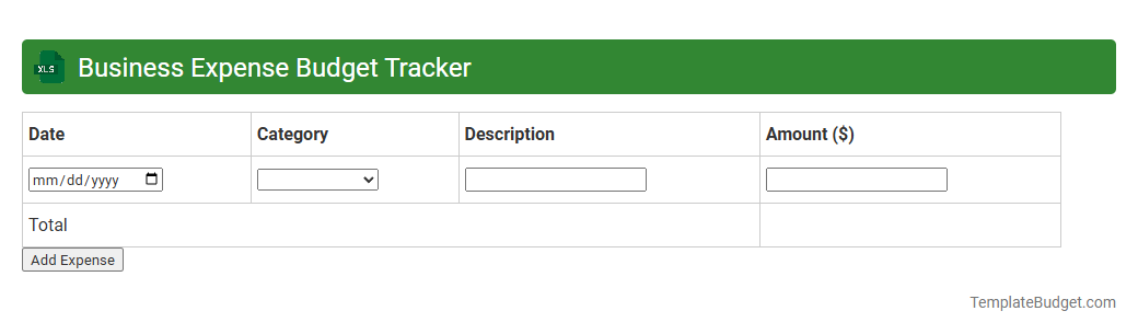 Business Expense Budget Tracker