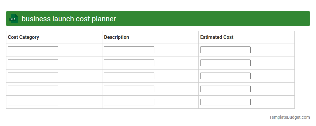 business launch cost planner