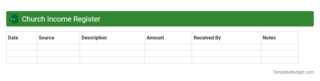 Church Income Register