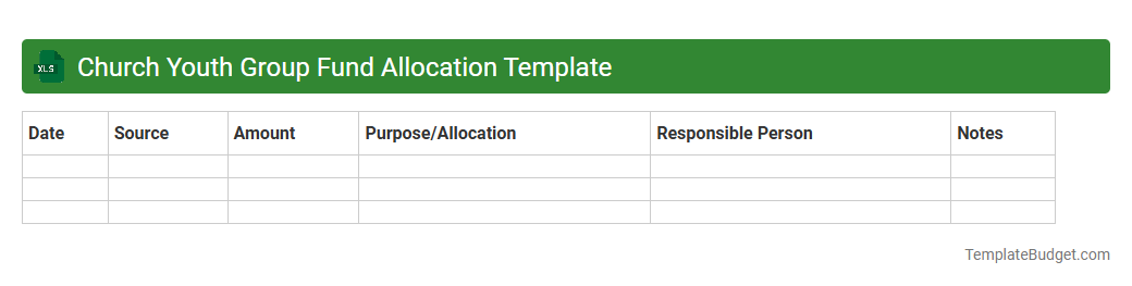 Church Youth Group Fund Allocation Template
