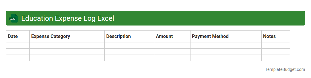 Education Expense Log Excel