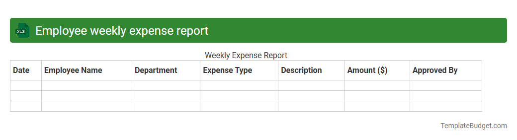 Employee weekly expense report