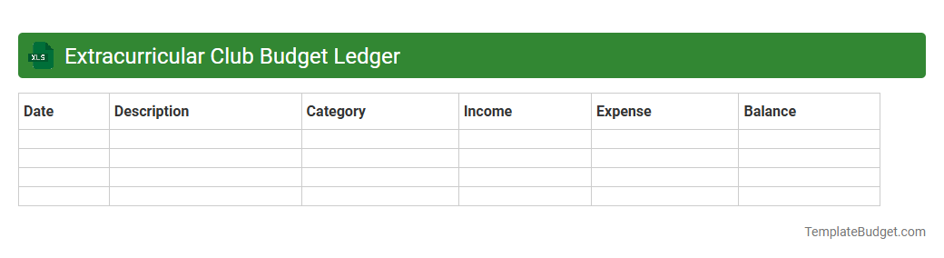 Extracurricular Club Budget Ledger