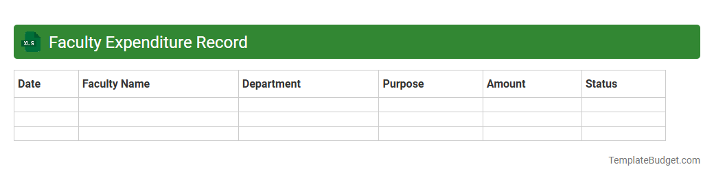 Faculty Expenditure Record