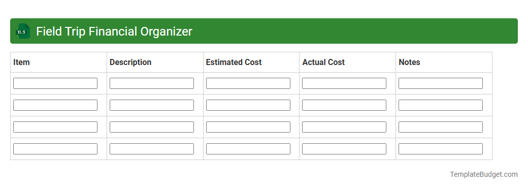 Field Trip Financial Organizer