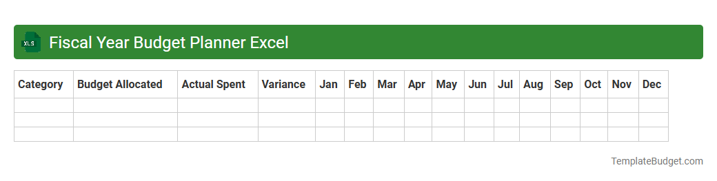 Fiscal Year Budget Planner Excel