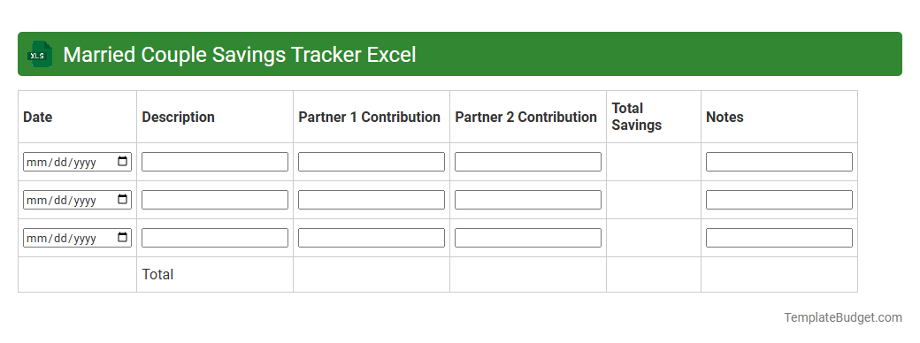 Married Couple Savings Tracker Excel
