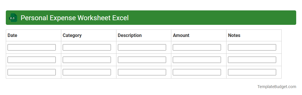 Personal Expense Worksheet Excel