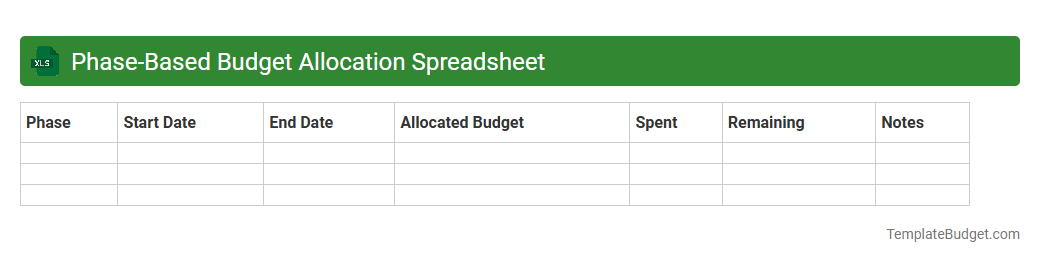 Phase-Based Budget Allocation Spreadsheet