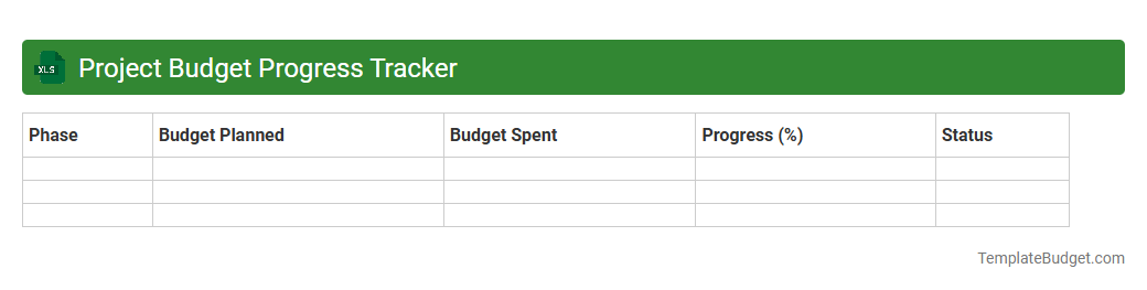 Project Budget Progress Tracker