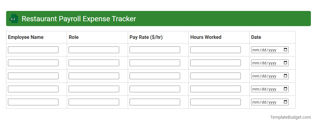 Restaurant Payroll Expense Tracker
