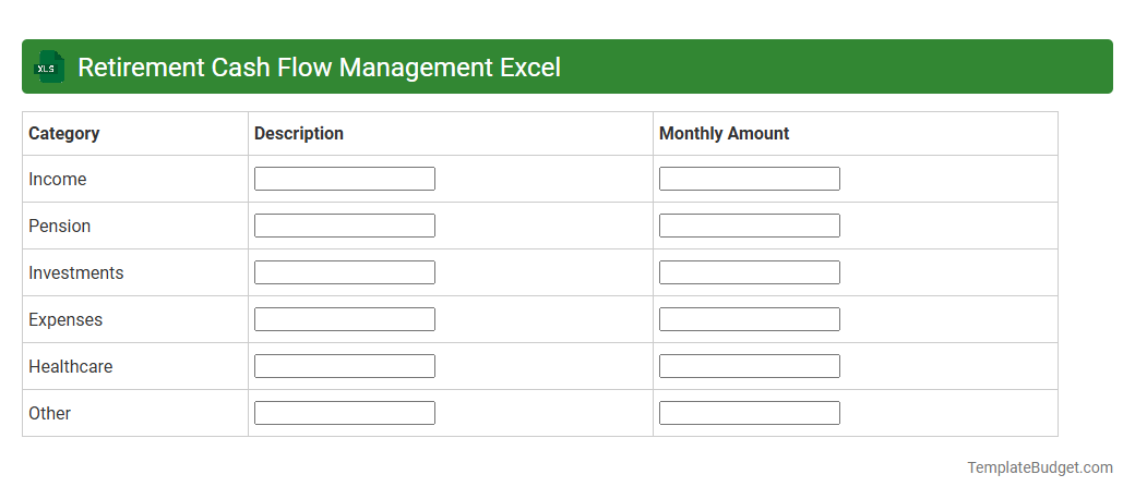 Retirement Cash Flow Management Excel