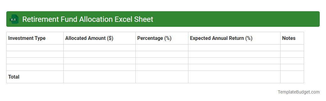 Retirement Fund Allocation Excel Sheet
