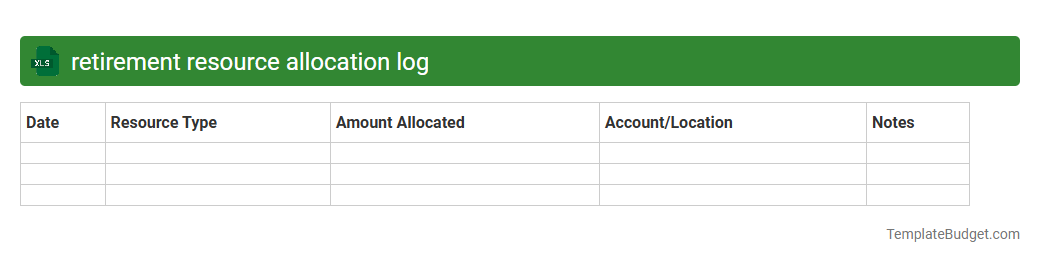 retirement resource allocation log