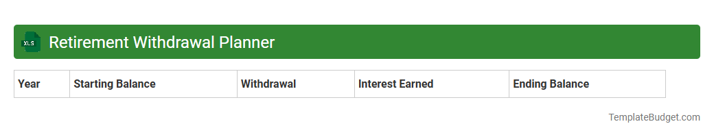 Retirement Withdrawal Planner