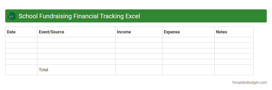 School Fundraising Financial Tracking Excel