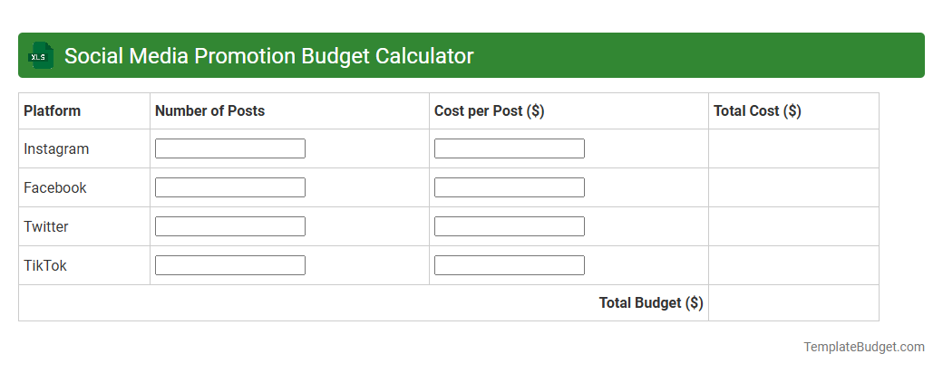Social Media Promotion Budget Calculator