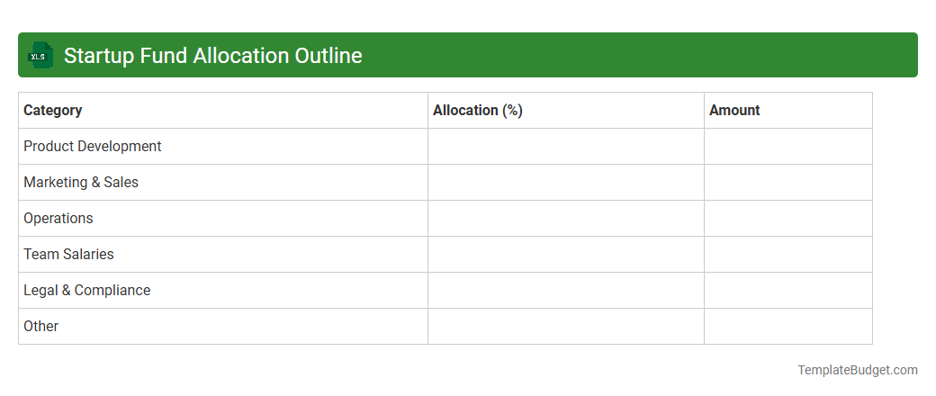 Startup Fund Allocation Outline