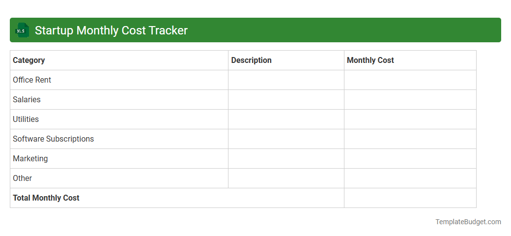 Startup Monthly Cost Tracker