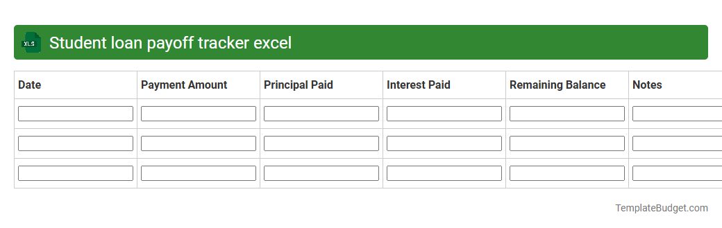 Student loan payoff tracker excel
