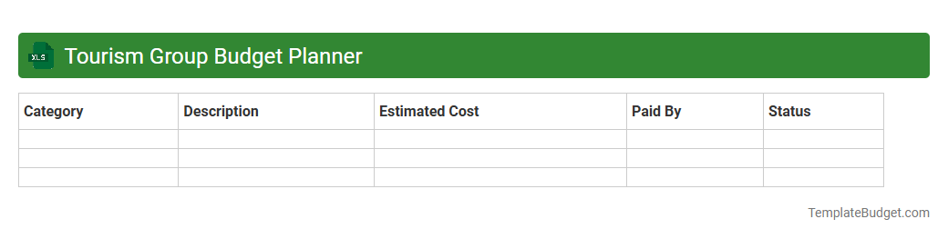 Tourism Group Budget Planner