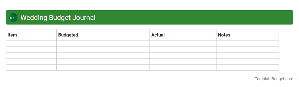 Wedding Budget Journal