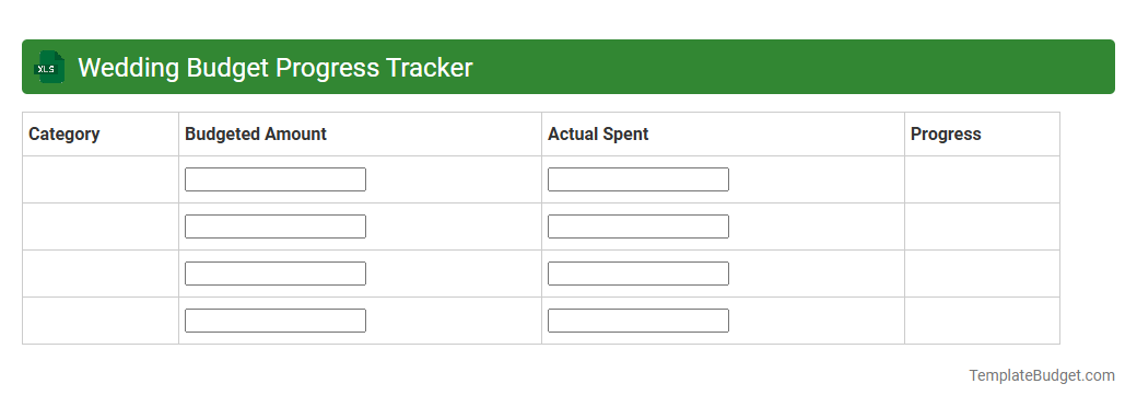 Wedding Budget Progress Tracker