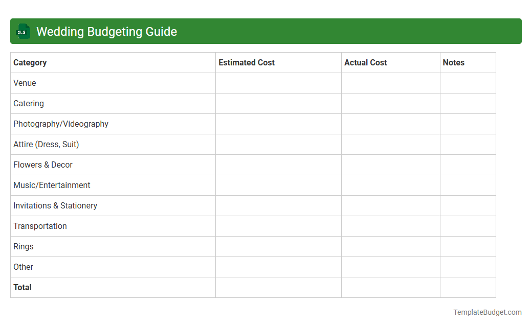 Wedding Budgeting Guide