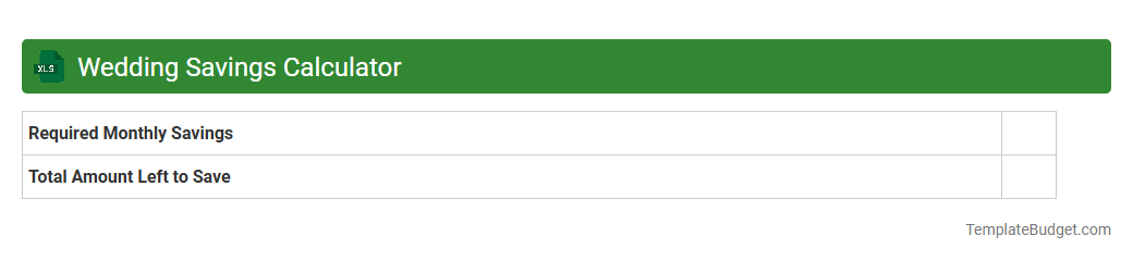 Wedding Savings Calculator