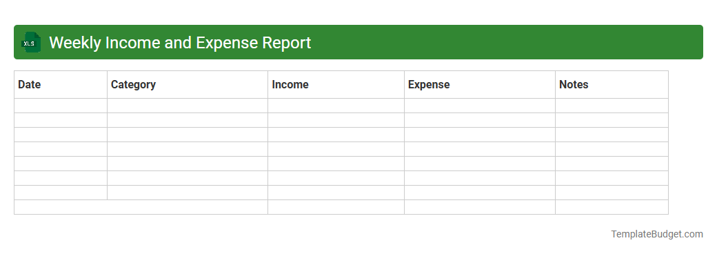 Weekly Income and Expense Report