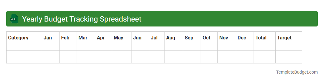 Yearly Budget Tracking Spreadsheet