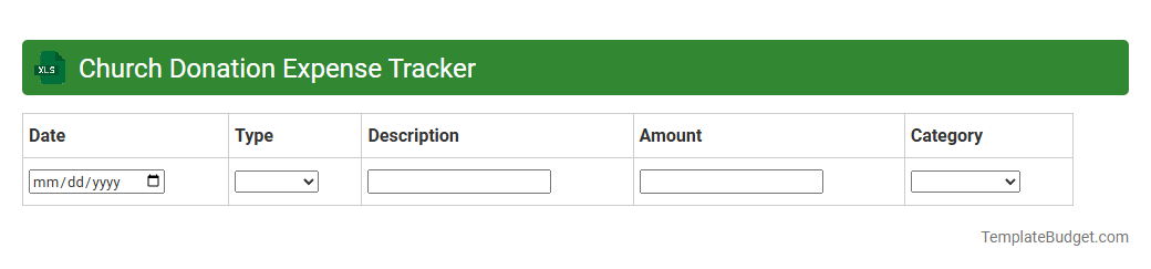 Church Donation Expense Tracker