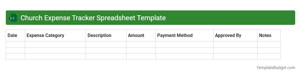 Church Expense Tracker Spreadsheet Template
