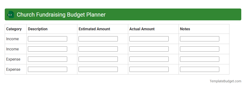 Church Fundraising Budget Planner