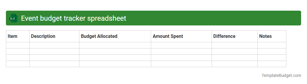 Event budget tracker spreadsheet