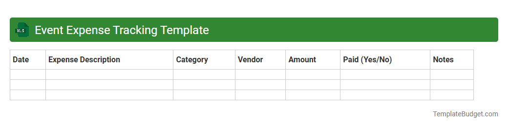 Event Expense Tracking Template